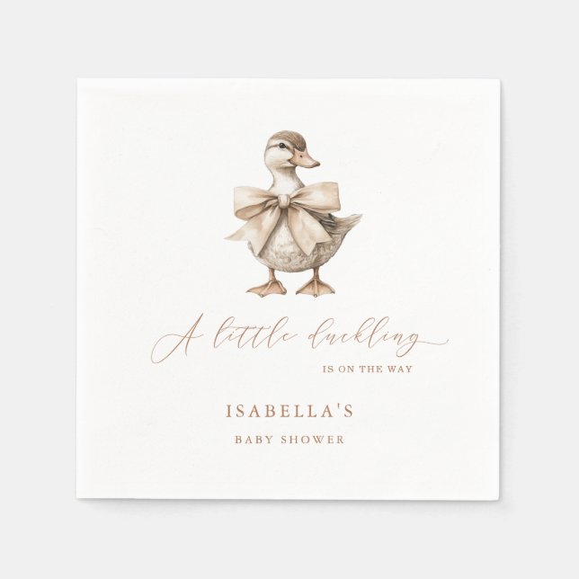 En liten babystövel pappersservett (Framsidan)