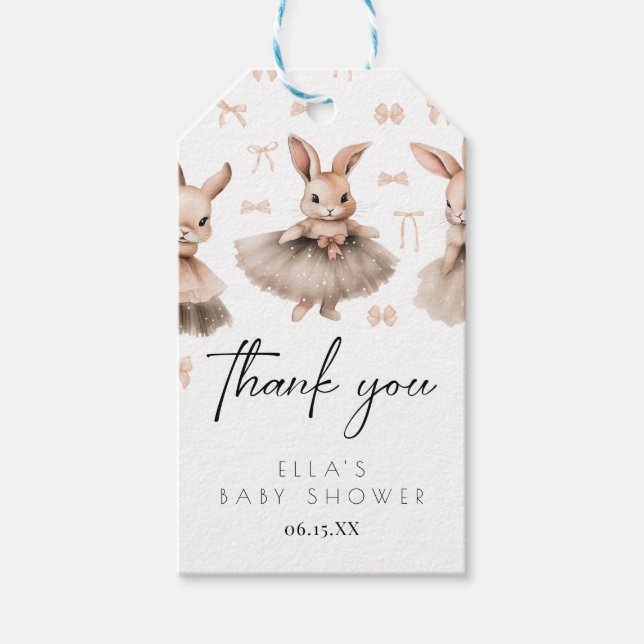 En liten babystövel presentetikett (Framsidan)