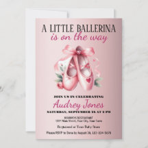 En liten ballerina är på väg Baby Shower