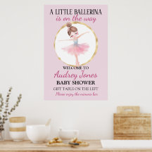 En liten ballerina är på väg Baby Shower