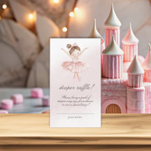 En liten Ballerina Watercolor Diaper Raffle