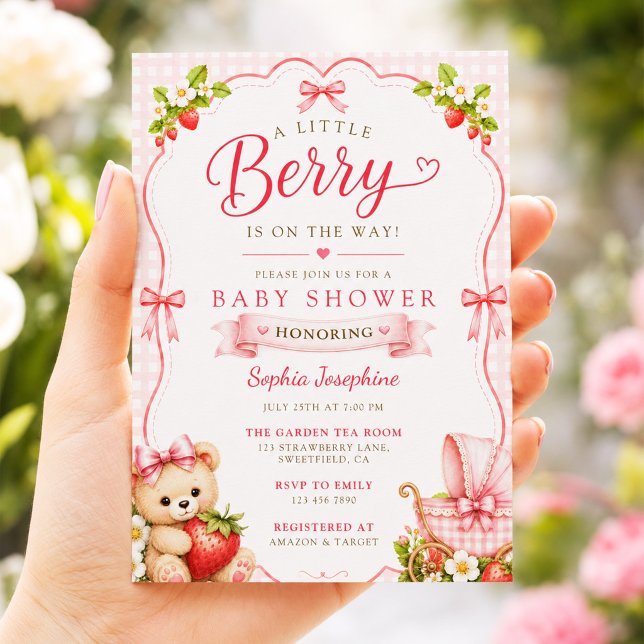 En Liten Bärlig Babyfirande Inbjudningar (Skapare uppladdad)