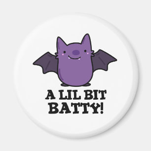 En liten batty Funny Baby Fladdermus Pun Magnet
