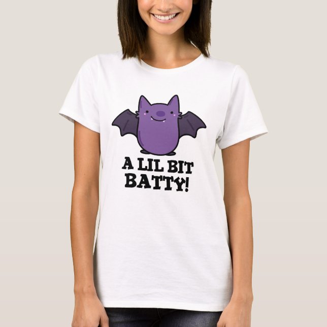 En liten batty Funny Baby Fladdermus Pun T Shirt (Framsida)