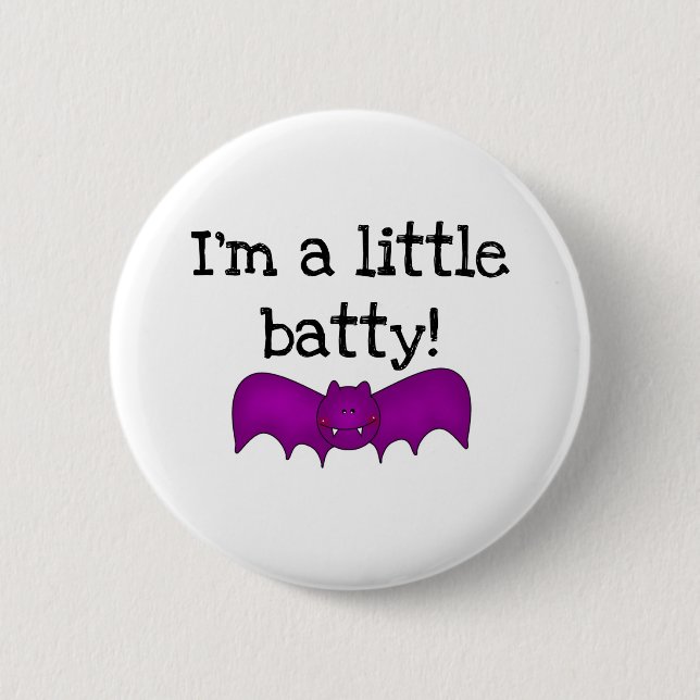 En liten batty Halloween T-shirts och presenter Knapp (Framsida)