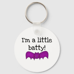 En liten batty Halloween T-shirts och presenter Nyckelring