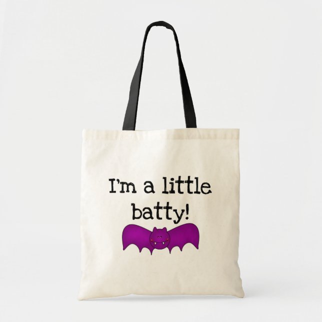 En liten batty Halloween T-shirts och presenter Tygkasse (Framsidan)
