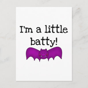 En liten batty Halloween T-shirts och presenter Vykort