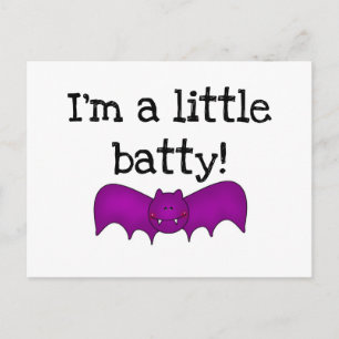 En liten batty Halloween T-shirts och presenter Vykort
