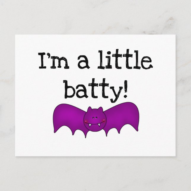 En liten batty Halloween T-shirts och presenter Vykort (Framsida)
