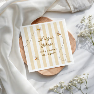 En liten bebis-barnvakt shower pappersservett