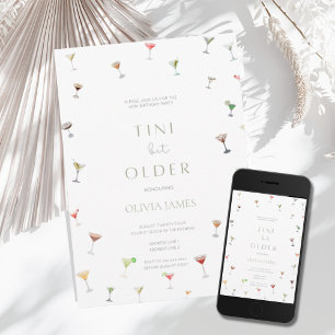 En liten bit äldre martini-olivår inbjudningar