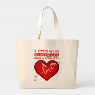 "EN LITEN BIT AV KINDNESS..." inspirerande citat Jumbo Tygkasse