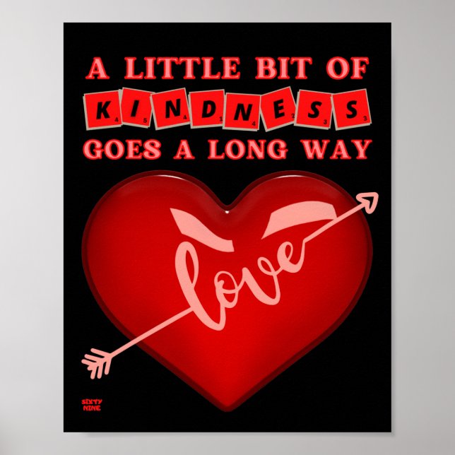 "EN LITEN BIT AV KINDNESS..." inspirerande citat Poster (Framsidan)