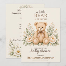 En liten björn är på väg Baby Shower