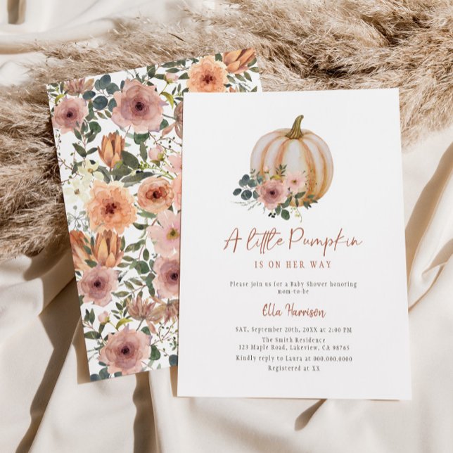 En liten Blommigt, babyskor Inbjudningar (Skapare uppladdad)