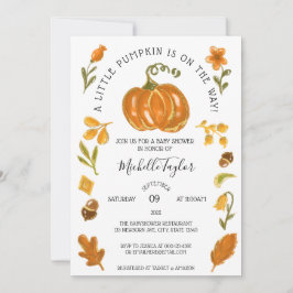 En liten Blommigt för höstfälla för hösten Inbjudningar