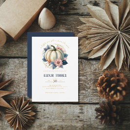 En liten Blommigt för höstfälla för hösten Inbjudningar