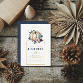 En liten Blommigt för höstfälla för hösten Inbjudningar