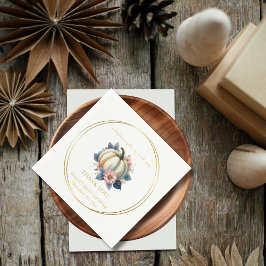 En liten Blommigt för höstfälla för hösten Pappersservett