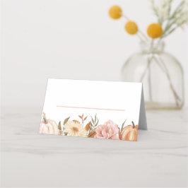 En liten Blommigt för höstfälla för hösten Placeringskort