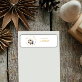 En liten Blommigt för höstfälla för hösten Returadress Etikett