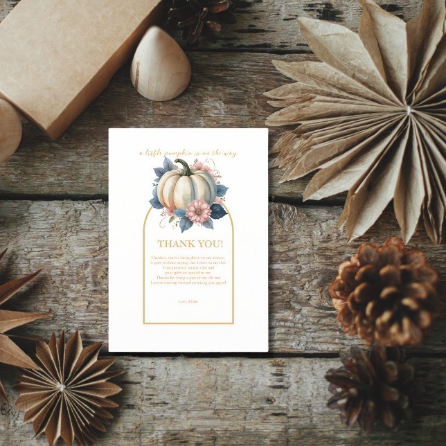 En liten Blommigt för höstfälla för hösten Tack Kort (Skapare uppladdad)