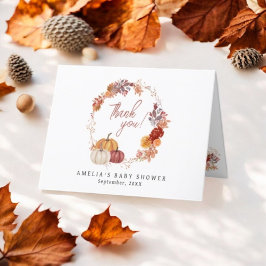 En liten Blommigt för höstfälla för hösten Tack Kort