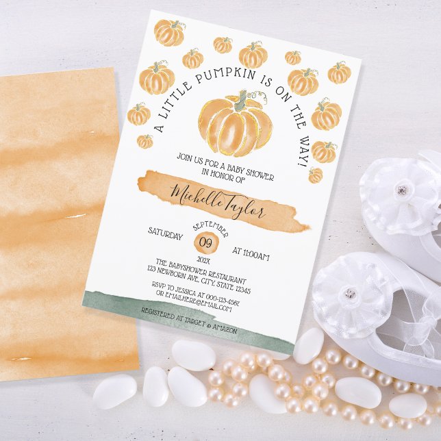 En liten Blommigt för höstfälla på hösten Inbjudningar (Skapare uppladdad)