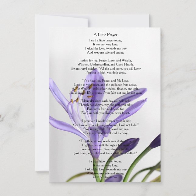 "En liten bön" Matte (Framsida)