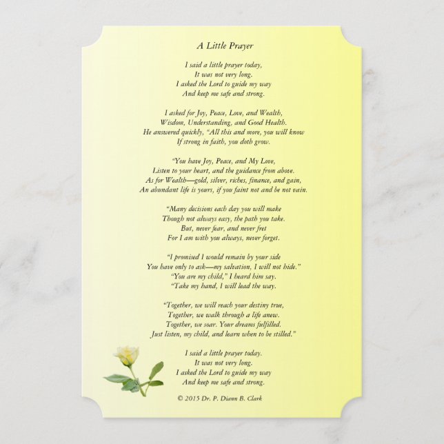 "En liten bön" Matte Ro (Framsida)