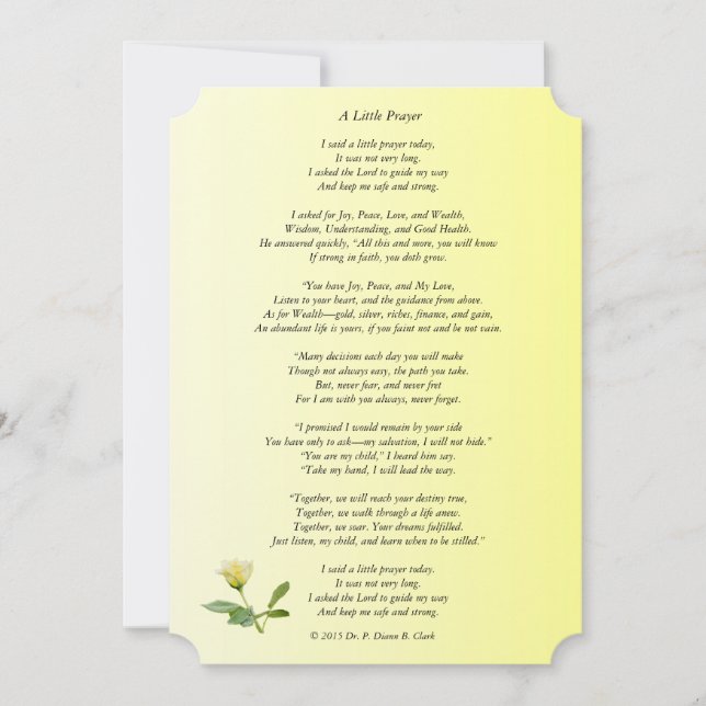 "En liten bön" Matte Ro (Framsida)