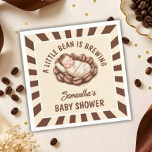 En liten böna brygger kaffe Baby Shower