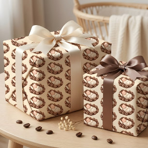 En liten böna brygger kaffe Baby Shower Presentpapper