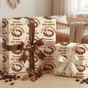 En liten böna brygger kaffe Baby Shower Presentpapper