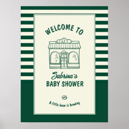 En liten böna bryggs Baby Shower Poster