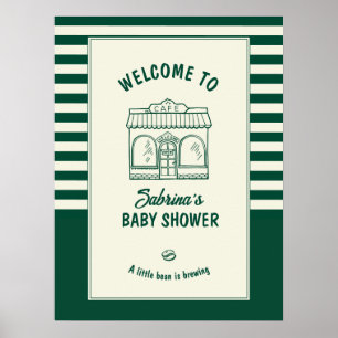 En liten böna bryggs Baby Shower Poster