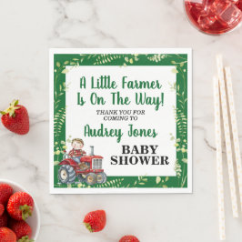 En liten bonde är på väg Baby Shower Pappersservett