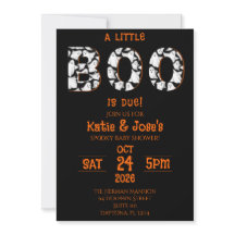 En liten boo är Ghost Halloween Baby Shower