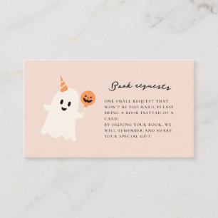 En liten boo är nästan Baby Shower Bok-begäran Tilläggskort