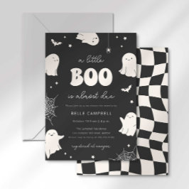 En liten Boo är nästan förfallen Baby Shower Inbju Inbjudningar