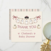 En liten Boo är nästan förfallen Baby Shower Tack