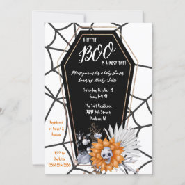 En liten BOO är nästan förfallen! Halloween Baby S Inbjudningar