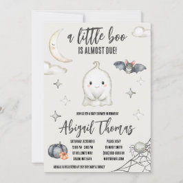 En liten BOO är nästan förfallen! Halloween Baby S Inbjudningar