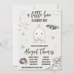 En liten BOO är nästan förfallen! Halloween Baby S Inbjudningar