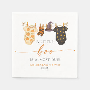 En liten Boo är nästan förfallen! Halloween Baby S Pappersservett