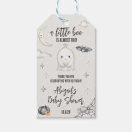 En liten BOO är nästan förfallen! Halloween Baby S Presentetikett