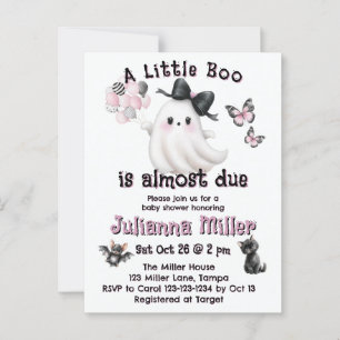 En liten Boo är nästan förfallen – Halloween Baby Vykort