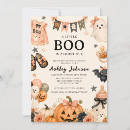 En liten Boo är nästan förfallen Rosa Halloween Ba Inbjudningar