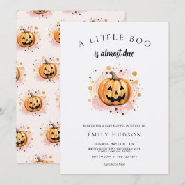 En liten boo är nästan förträfflig babystövel inbjudningar